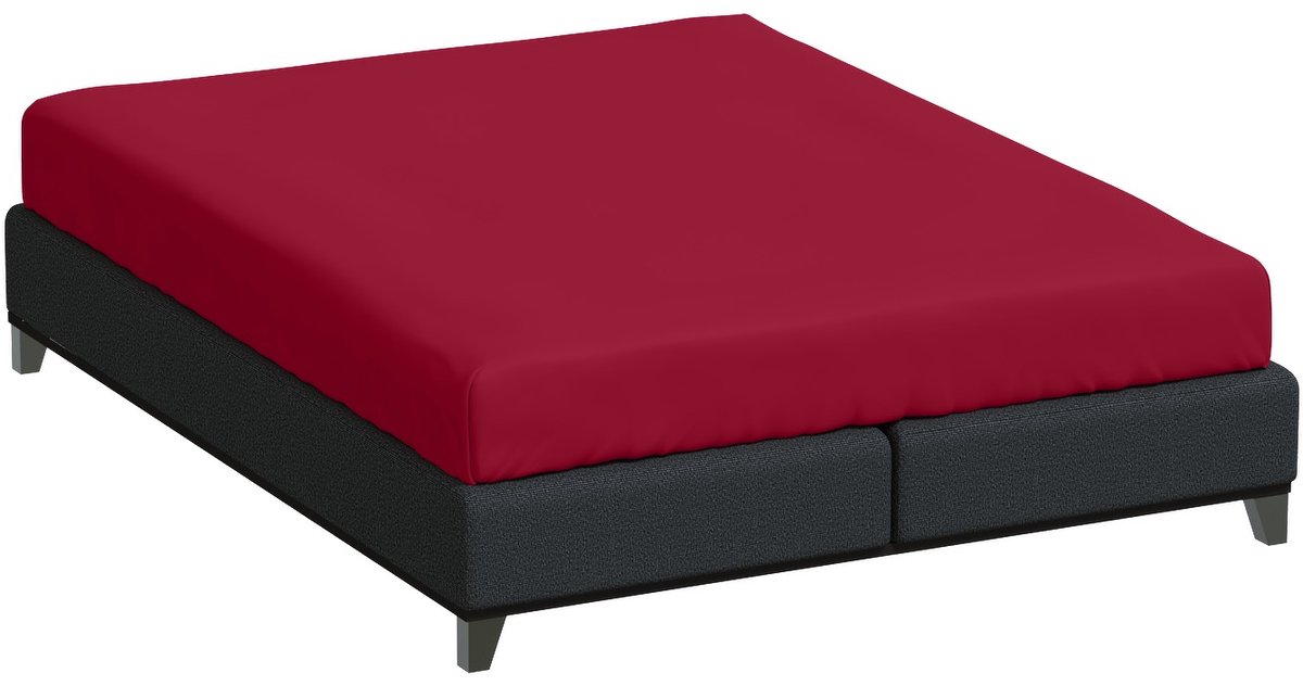 Bella Donna Lits-jumeaux XL Hoeslaken Jersey - carmijnrood-0188 200/220-220/240