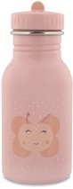 Trixie Drinkfles - Mrs. Butterfly - RVS Waterfles voor kinderen - 350 ml - Lekvrije Fles - Roze - Vlinder