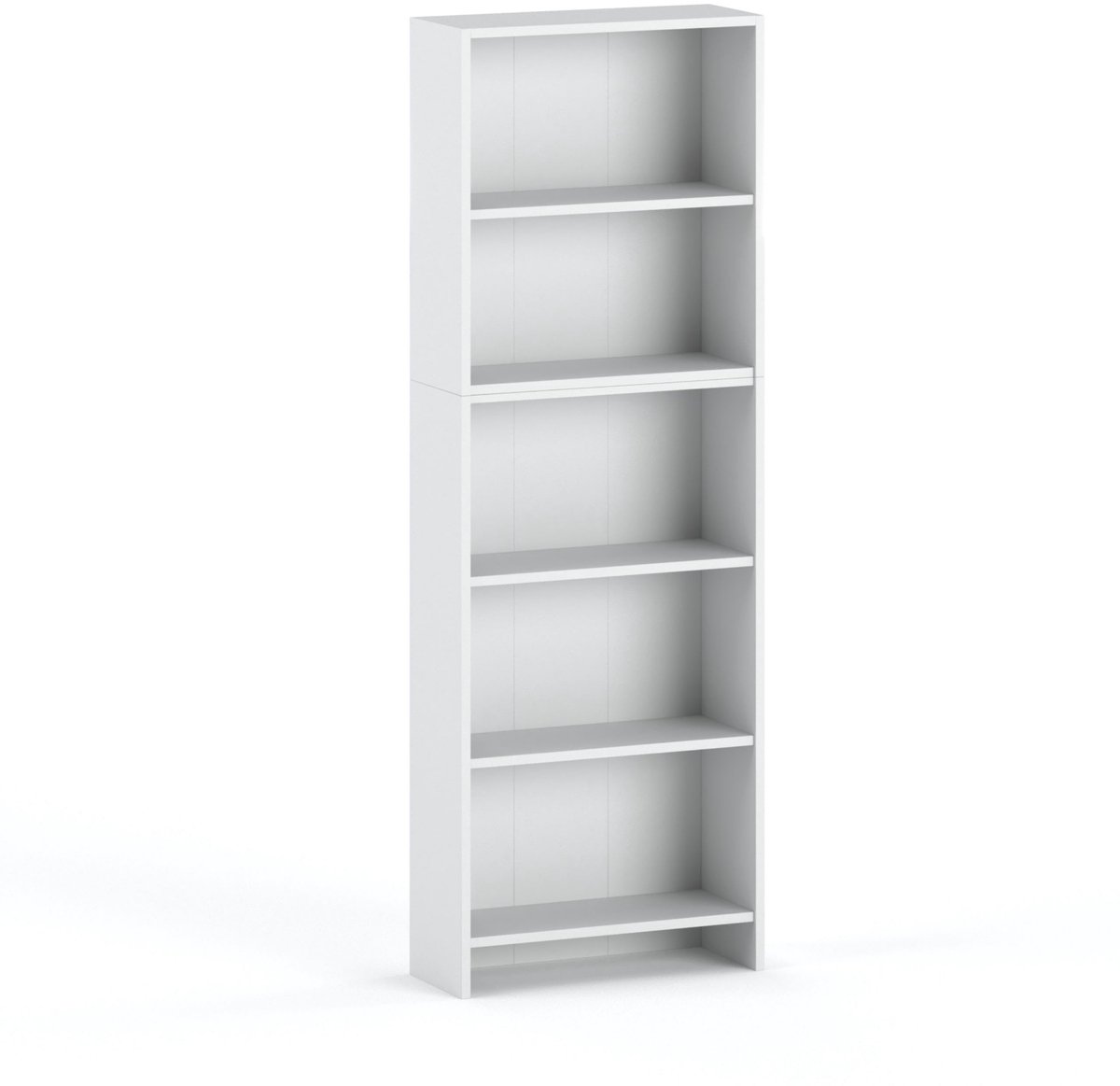 Witte kantoorboekenkast 60 cm 5 planken speelgoedplank loft