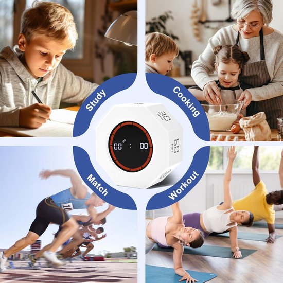 ADE Digitale keukentimer TD 1601 korte timer (keukenwekker met timer, keukenklok, stopwatch