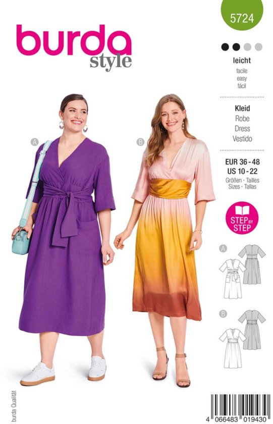 Burda Naaipatronen Dames - Maat 48/Maat 46/Maat 44/Maat 42/Maat 40/Maat 38/Maat 36
