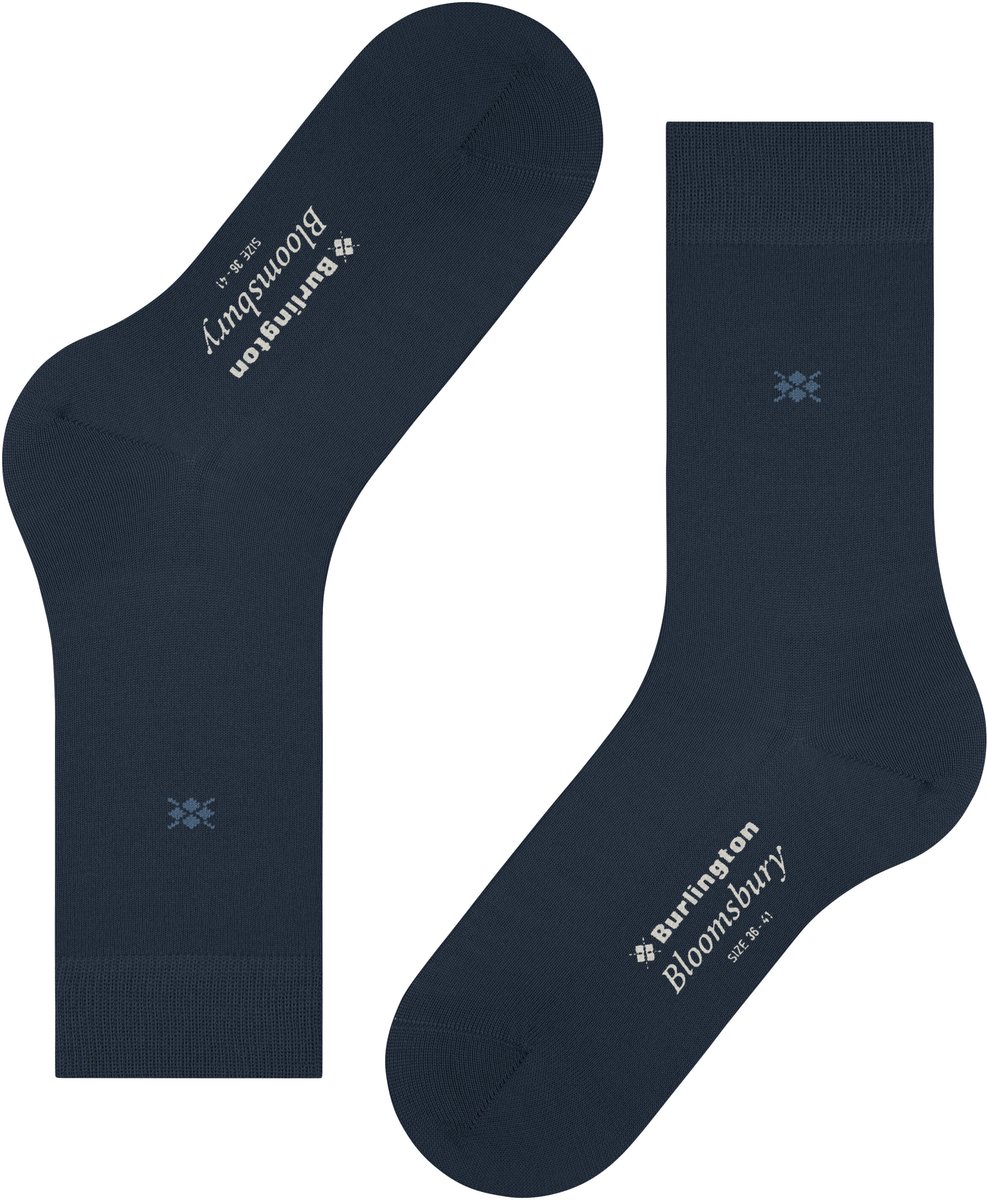 Burlington Sokken met zigzagmotief, model 'Queen' in donkerblauw online kopen | P&C