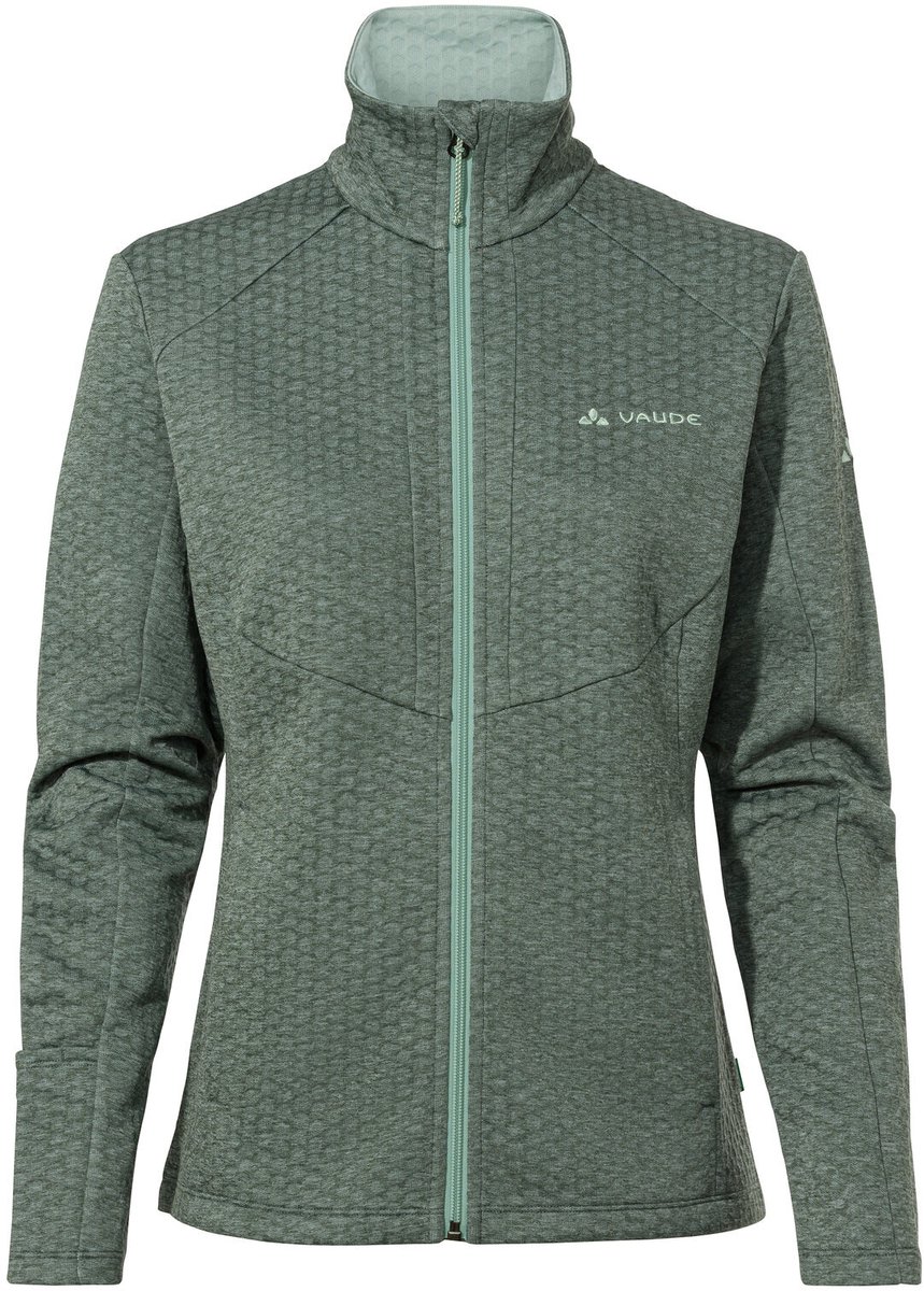 VAUDE Skomer Hiking SC Jas Fleece Jas Dames Outdoor Sportjassen Niet-waterdicht Niet winddicht Fleece Regular fit Agave