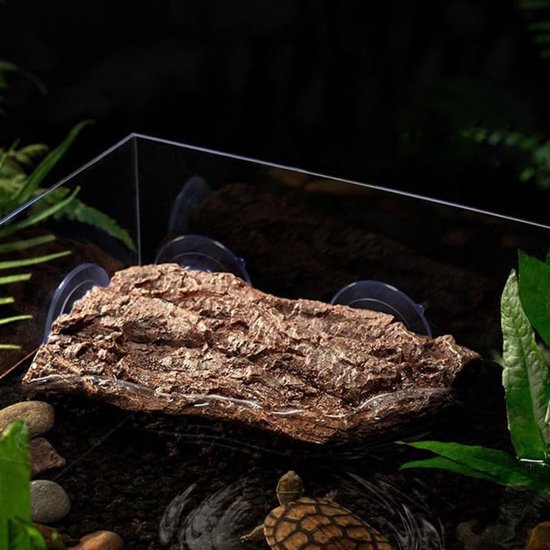 Schildpadplatform, klimmen platform, acryl terras aquarium dieren kai reptielenhabitat, drijvend platform met sterke zuignap