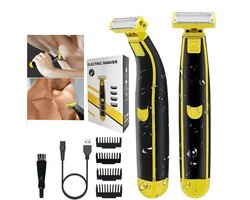 HAUSS SPOLE Scheerapparaat-Elektrisch Nat En Droog-Draagbaar Voor Reizen-Enkelvoudige USB-Lading-17x3.7cm-ABS-Zwart