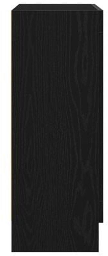 vidaXL - Noir - Chêne - Bibliothèque - - - 82,5 x 30,5 x 80 cm - - - Bois d'ingénierie