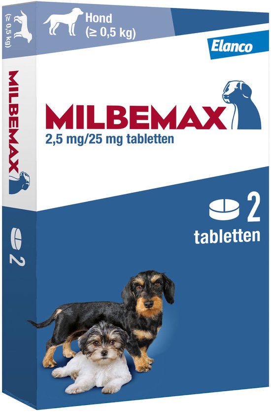 Milbemax Ontworming Tabletten Hond 0,5 - 10 kg 2 tabletten
