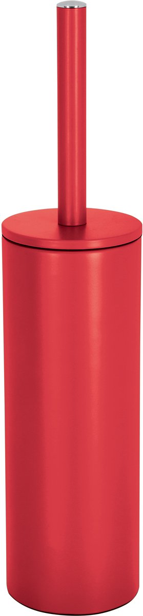 spirella WC Borstel met Houder - AKIRA - Toiletborstel Vrijstaand - Staal - Rood
