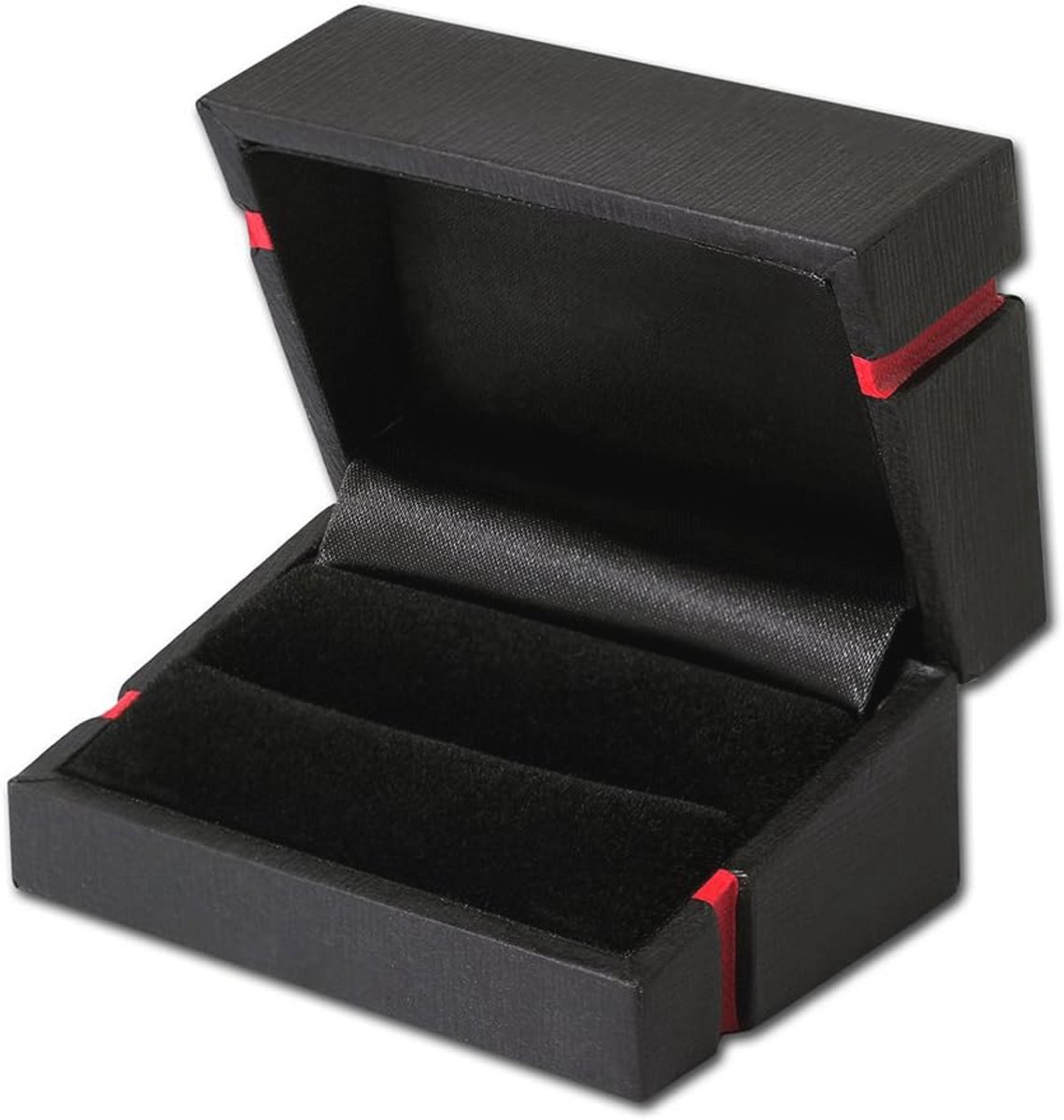 Universele trouwring etui - Sieradendoos voor geschenken - Zwart - 78 x 52 x 40 mm