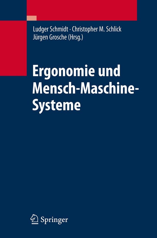 Ergonomie und Mensch-Maschine-Systeme - cover