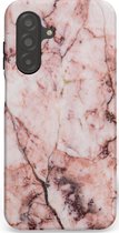 Casetastic hoesje geschikt voor Samsung Galaxy A26 - Dubbellaagse bescherming - Koraalrif Marmer - Fashion Case - Lichtroze Perzik