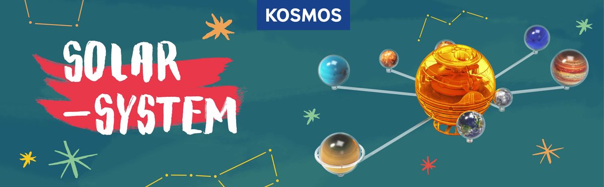 KOSMOS Orbiting Solar System - Bouw Je Eigen Zonnestelsel - Mechanisch Model met Opwindmotor - Geen Batterijen Nodig - 35 cm Diameter - STEM Experimenteerset - Vanaf 8 Jaar — afbeelding 5