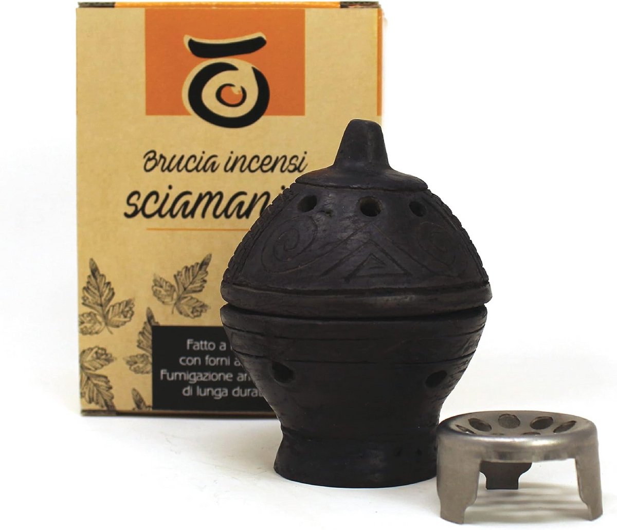 Terracotta Wierookbrander voor Korrels, Kegels en Hars - Handgemaakt en Ideaal als Luchtverfrisser