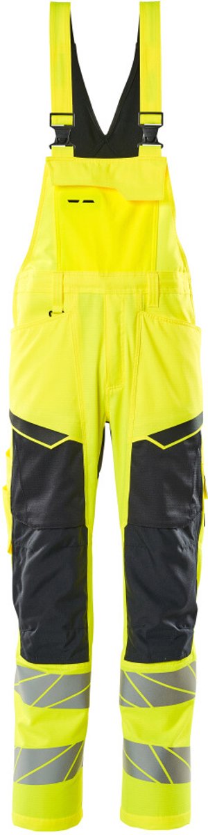 Mascot Accelerate Safe Amerikaanse overall met kniezakken 19569-236 - hi-vis geel/donkermarine - C46 - 82