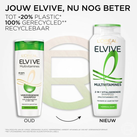 L'Oréal Elvive Multivitamines Shampoo - 3 x 250 ml - Voordeelverpakking