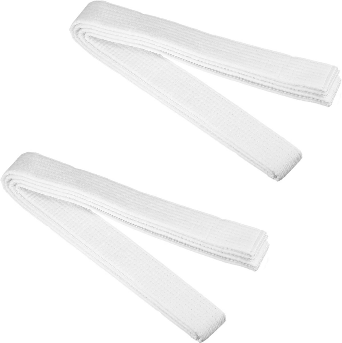 2 stuks witte dojo riemen voor vechtsport – ideaal voor karate, judo, taekwondo en aikido – 260 cm