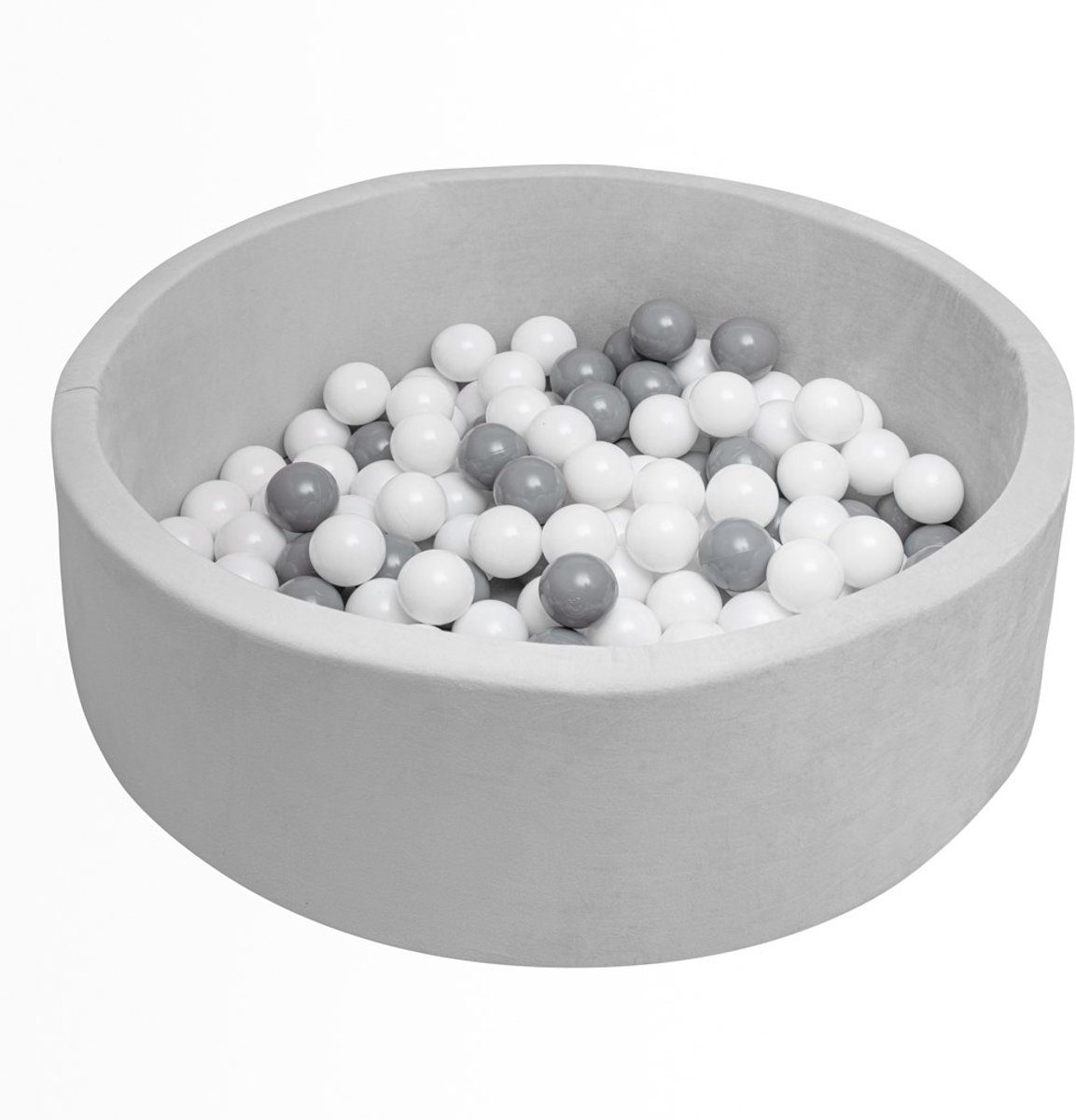New Baby schuim ballenbak 83x83x30 cm grijs - Droge ballenbak