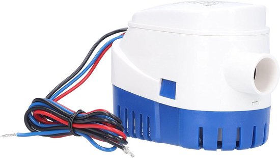 Bilge Dompelpomp, Automatische Dompelpomp voor Kleine Boot, Lenswaterpomp met Vlotterschakelaar voor Drainage Bootvermogen (blauw - Automatisch)( DC12V-1100GPH
