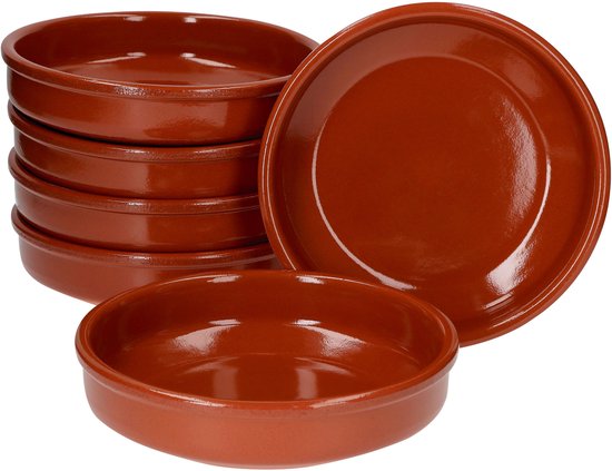 Set de 6 bols à cazuela en terre cuite Bruno 20 cm L - 33351