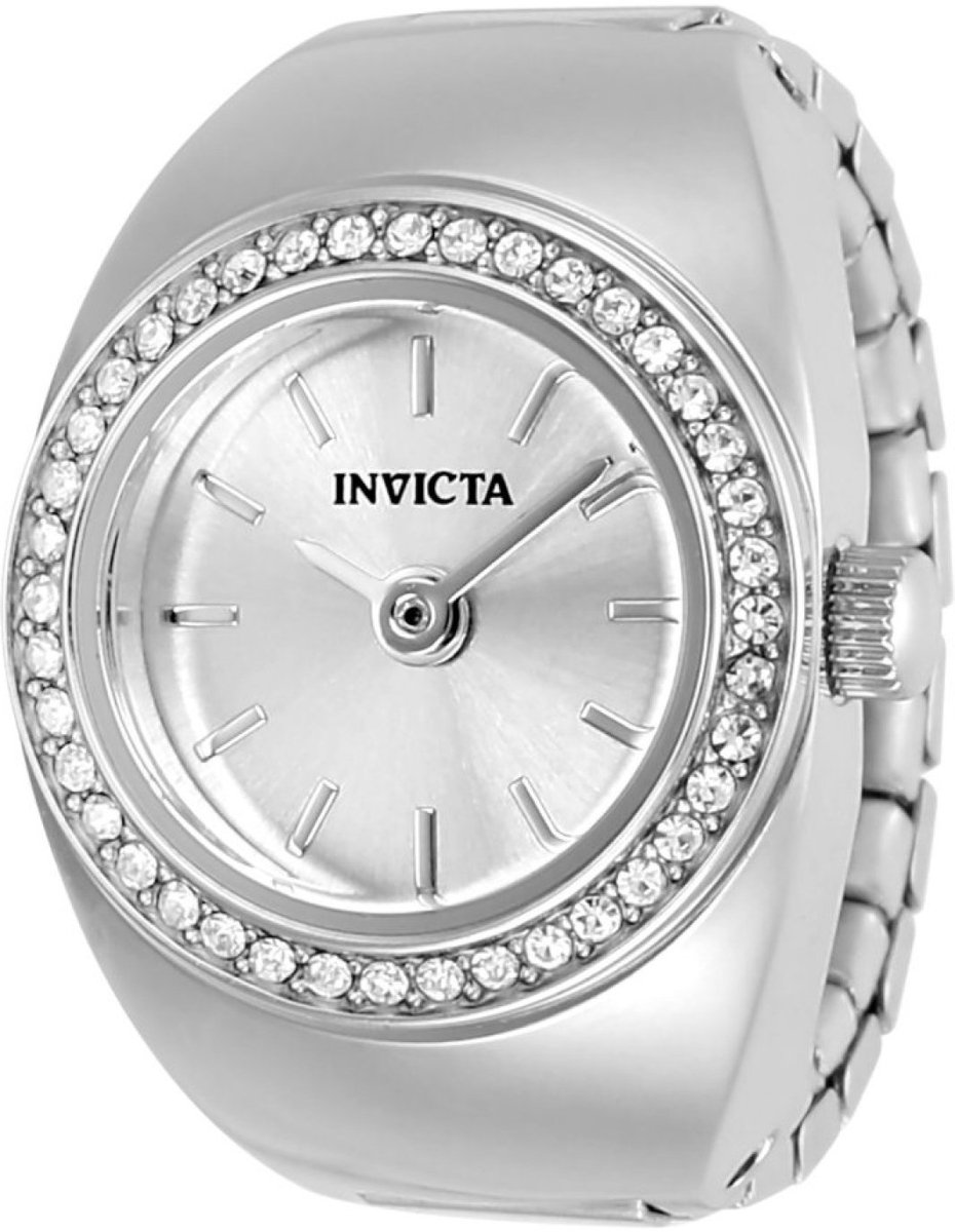 Invicta Mini 48943 Dames Horloge - Waterdicht - Analoog - Quartz Uurwerk - Roestvrij Staal met zilveren Wijzerplaat - 17mm