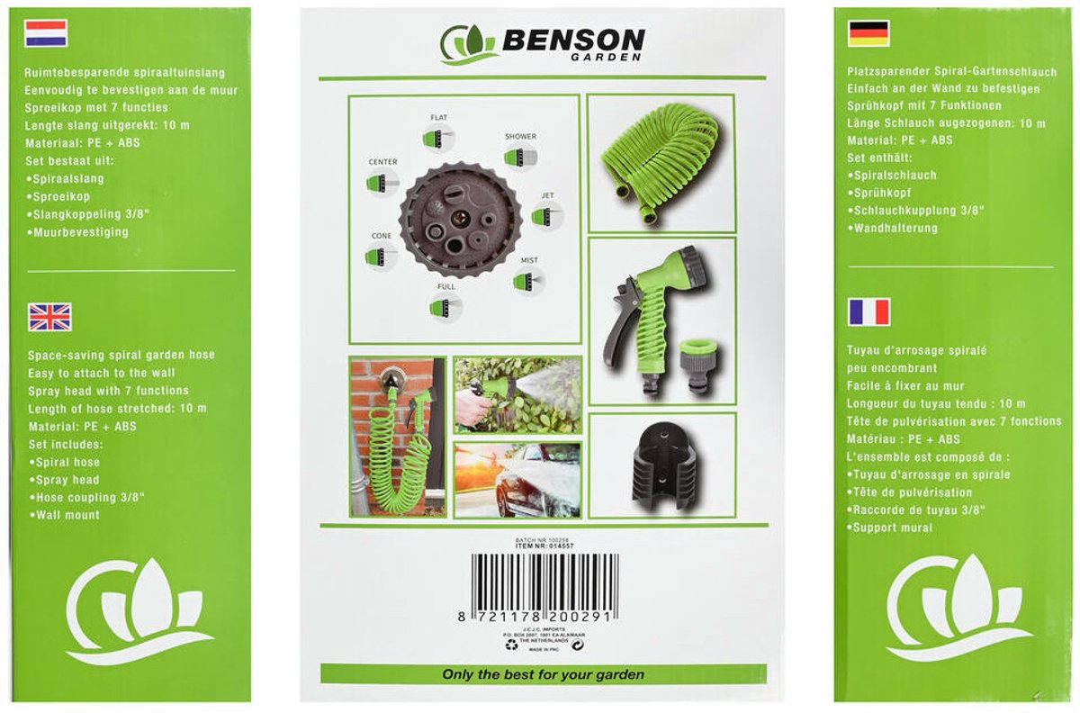 Benson Flexibele/uitrekbare tuinslang - 10 meter thumbnail 3