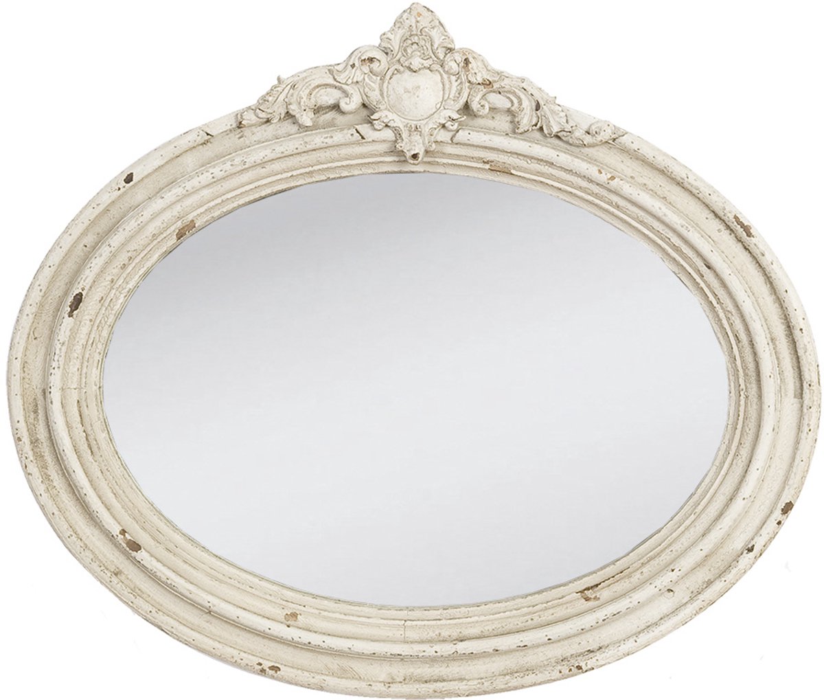 Clayre & Eef Spiegel 61x5x53 cm Wit Glas