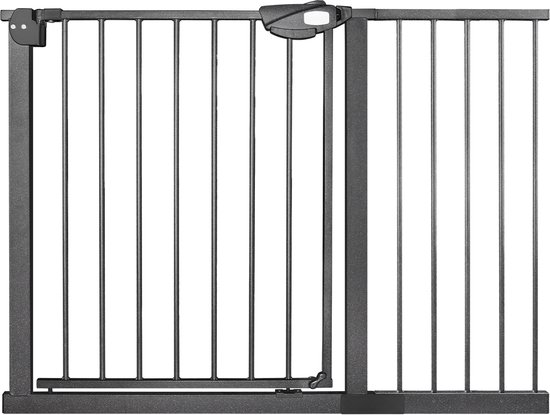 YRHome Deurhekje zonder boren, voor kinderen, met schuifpoort voor honden en katten, met 180° opening, tweewegs, 75-85 cm, wit