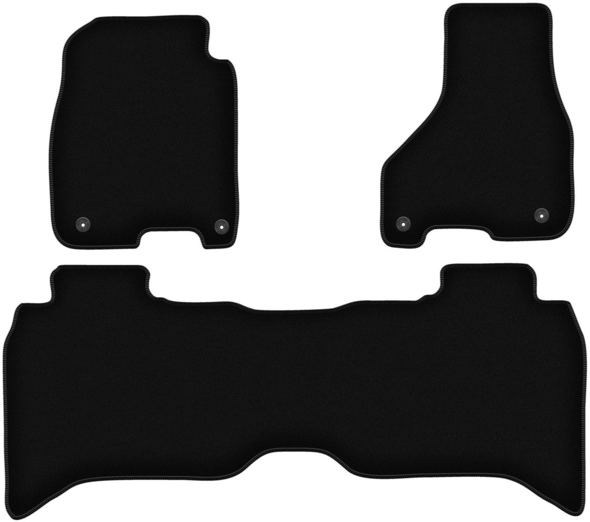 BASIC zwarte velours matten voor: Dodge RAM DS DJ 1500 pick-up (2012-2020)