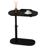 Salontafel 360 graden draaibaar 90x90x34,5 cm zwart eikenkleur