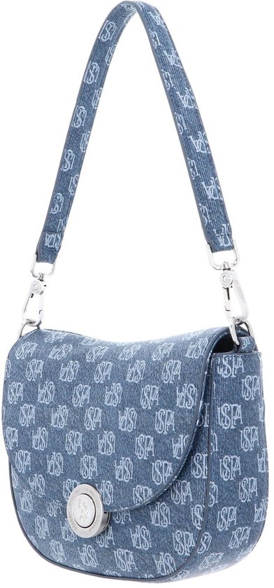 U.S. POLO ASSN. Sac à épaule bandoulière Exotic Flap Crossbody Bag Denim Bleu gris