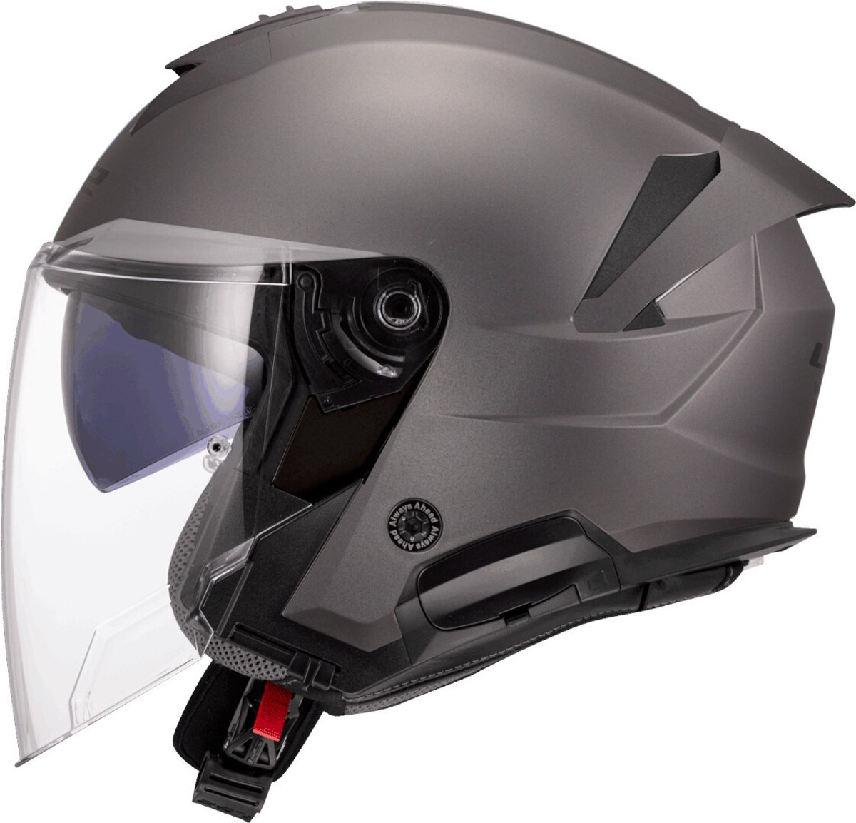 LS2 OF618 Verso II Solid Mat Titanium Jethelm - Helm