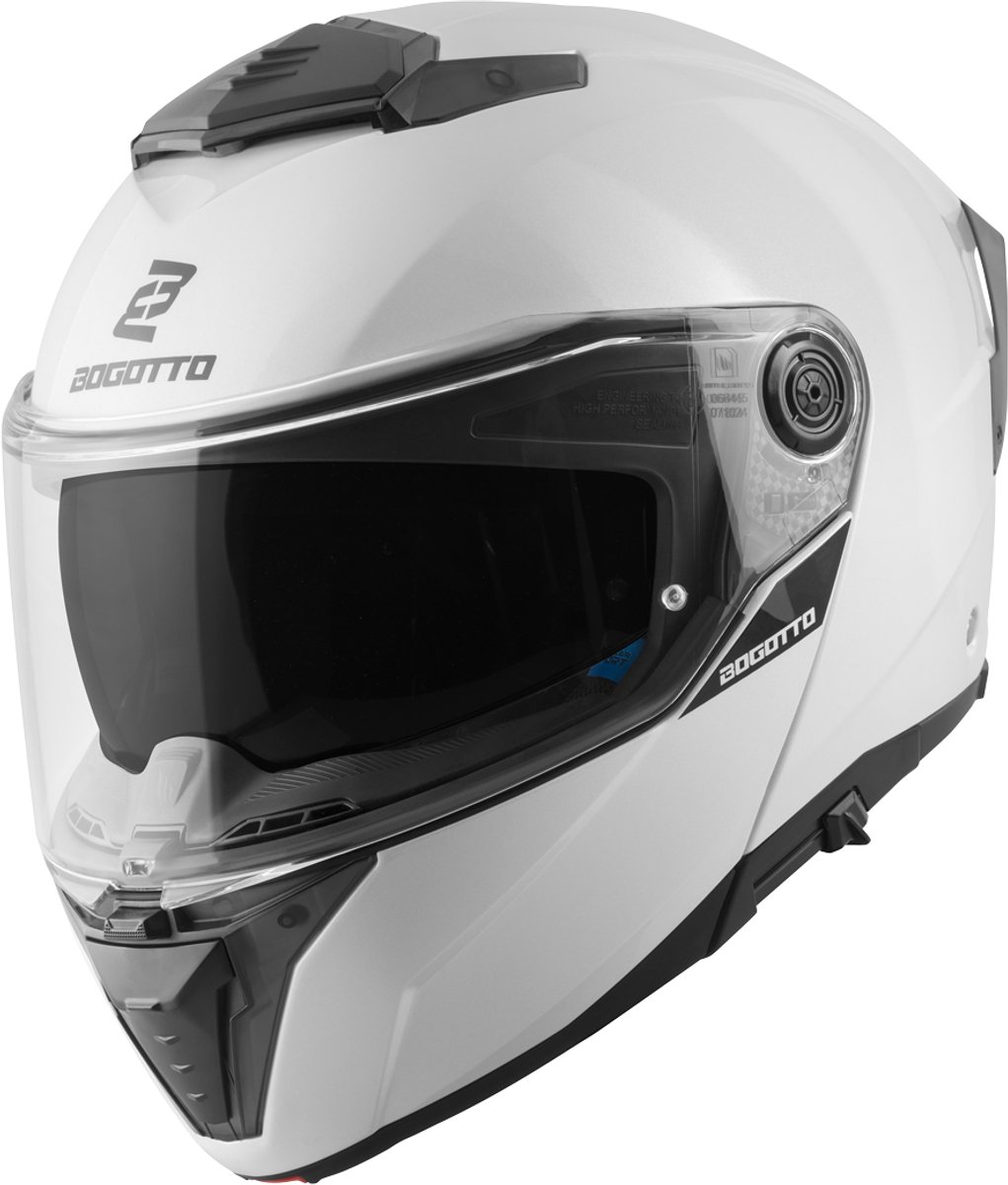Bogotto FF404 Solid Wit Systeemhelm - Maat M - Helm