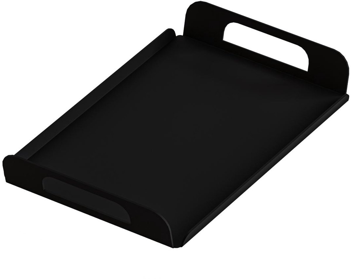 Gorillz Vigor Luxe Dienblad - Metaal Zwart - 32,5 x 21 cm - Industriële Stijl - Multifunctionele Tray voor Serveer-, Decoratie- en Opbergtaken