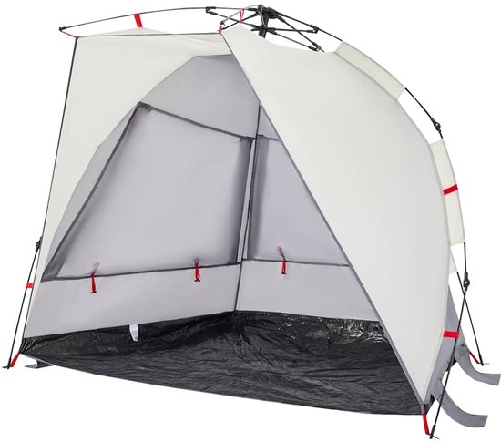 vidaXL - Strandtent - 2-persoons - waterdicht - snelontgrendeling - grijs van Vidaxl — afbeelding 3