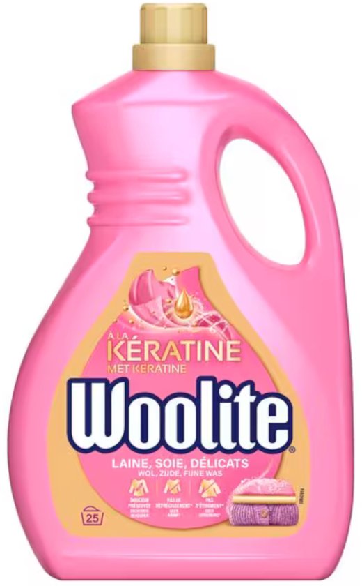 Woolite Delicate Stoffen Wasmiddel met Keratine - 25 Wasbeurten - 1,5L