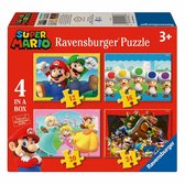Ravensburger Super Mario 4 in 1 - Kinderpuzzel - 12 16 20 en 24 stukjes - Vanaf 3 jaar
