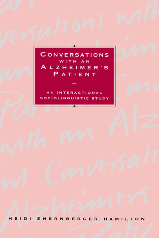 Conversations with an Alzheimer's Patient - cover