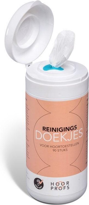 Hoorprofs Reinigingsdoekjes in dispenser 90 stuks
