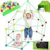 Tente de perles à DIY (175 pièces) - speelgoed de construction - 72 balles - Tente château 3D - Jouets de construction à DIY