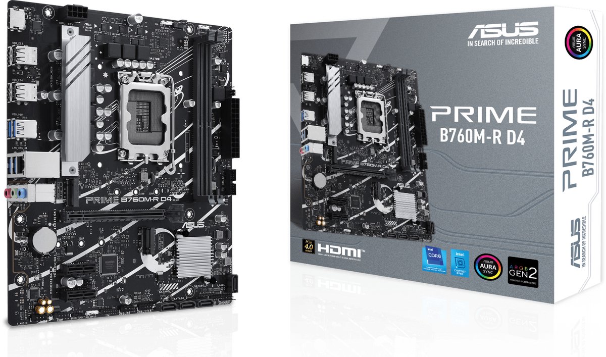 ASUS PRIME B760M-R D4 Intel B760 LGA 1700 micro ATX