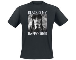 Wednesday Wednesday - Black Is My Happy Colour Unisex T-shirt - zwart - XL