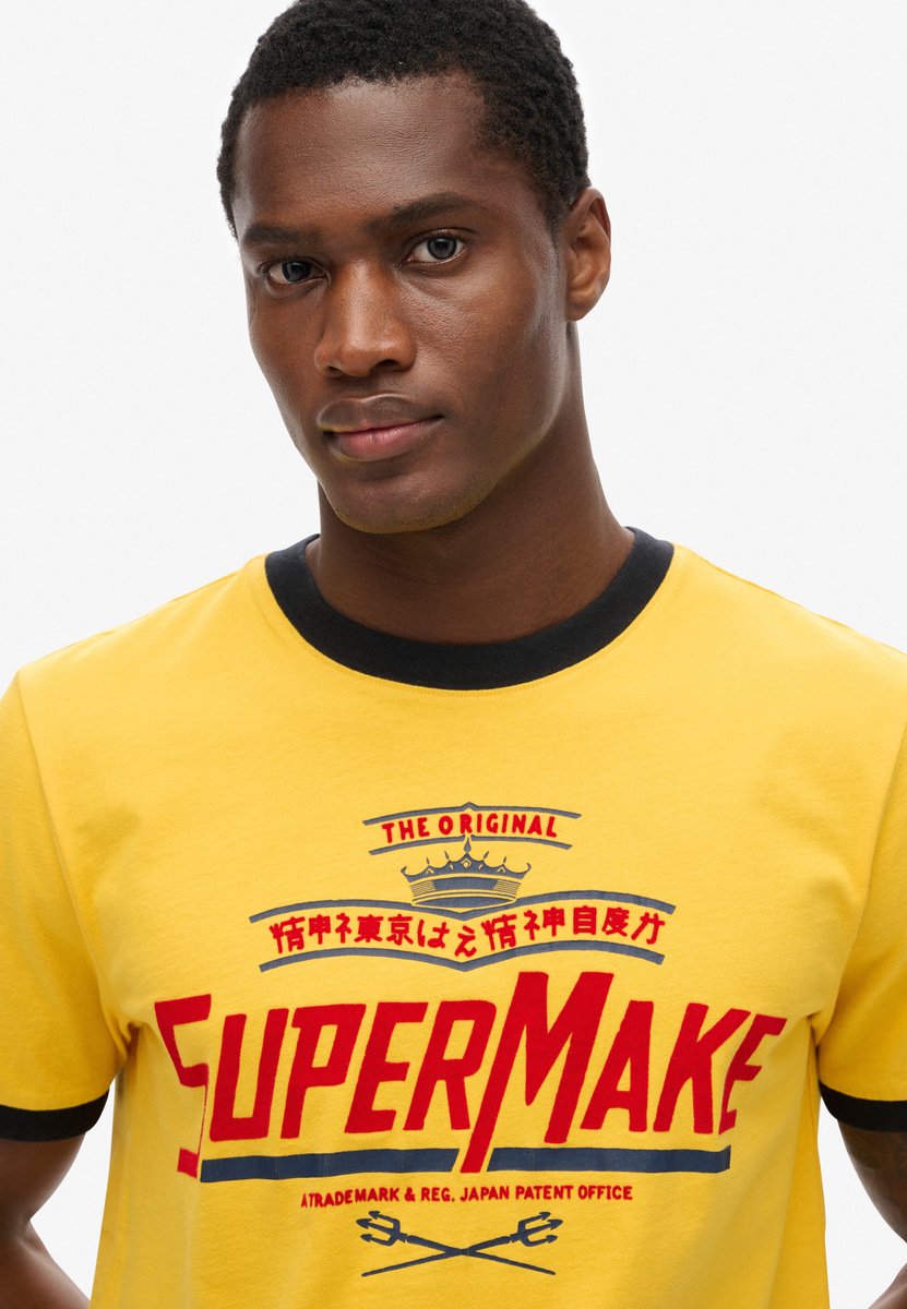 Superdry Modern Industry relaxed T-shirt Heren T-shirts Goud