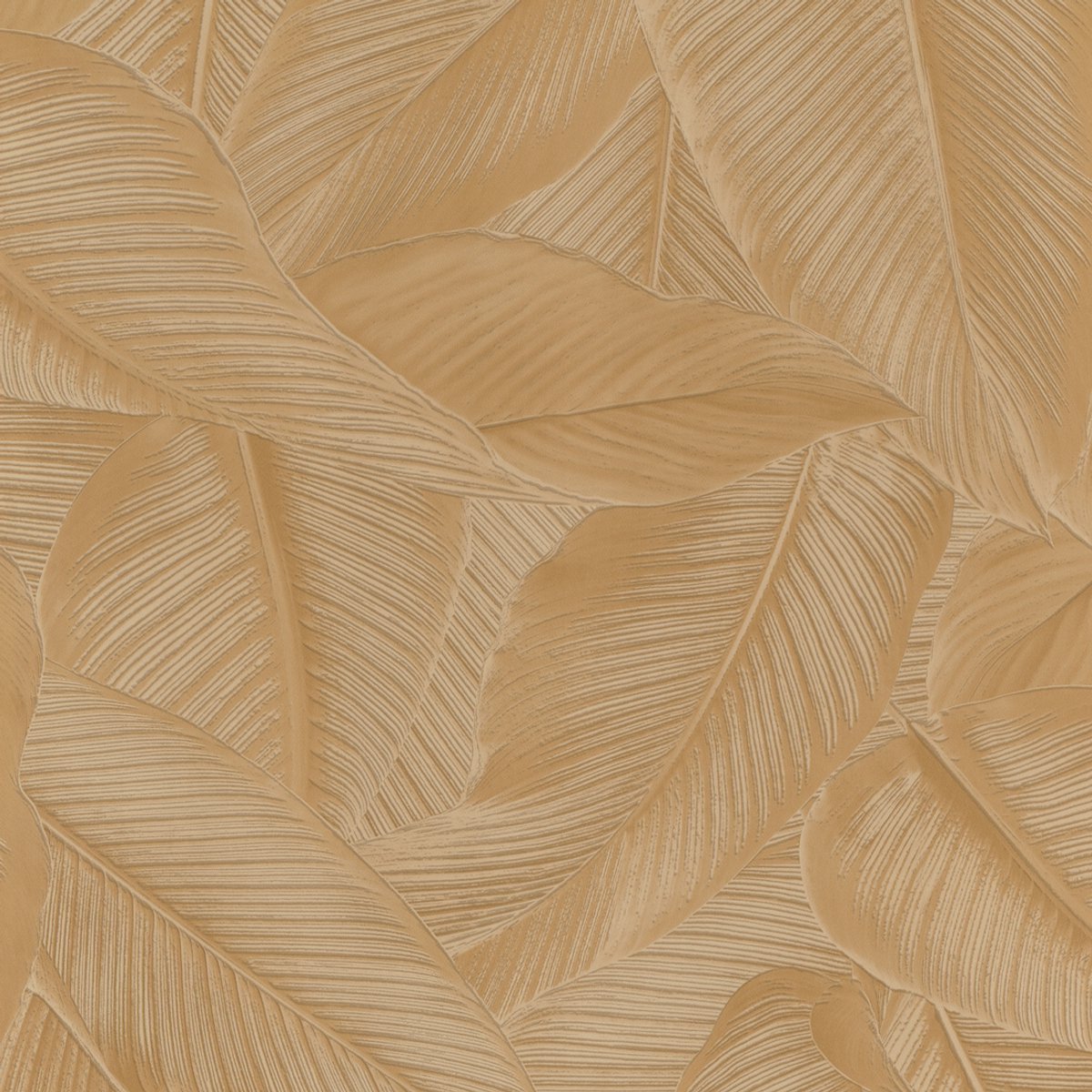 Riviera Maison RM Wallpaper Ubud yellow - Vinyl, Non-Woven Backing - Geel - 9.2x53.5x8.3 cm