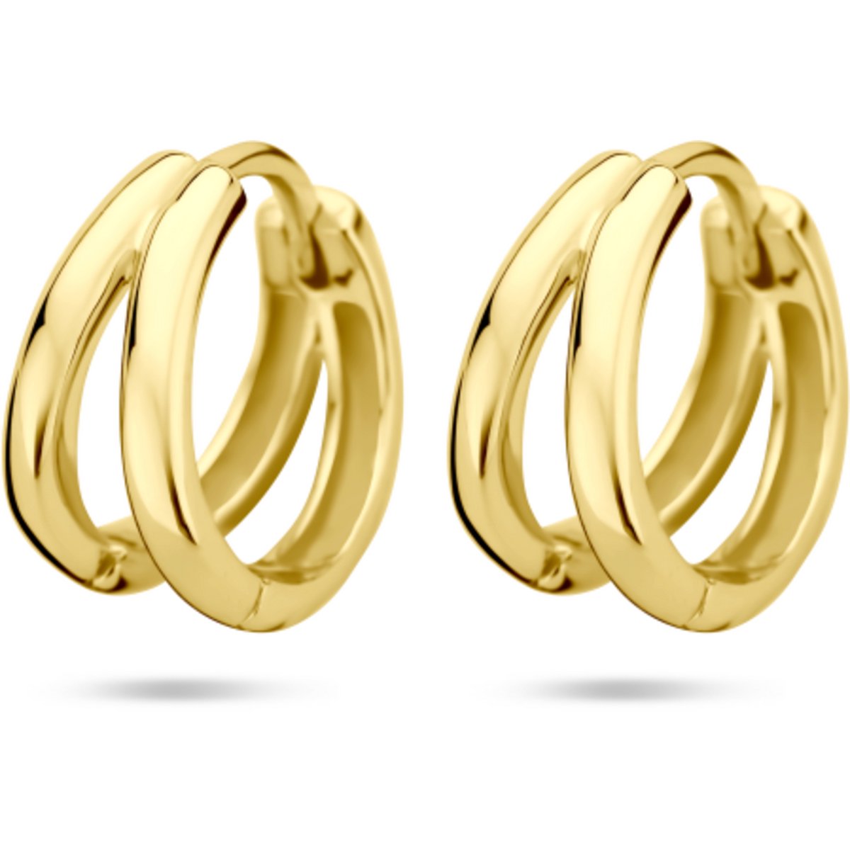 Zilveren vergulde (geel) klapoorringen 12,5 mm 1 micron - 2104009