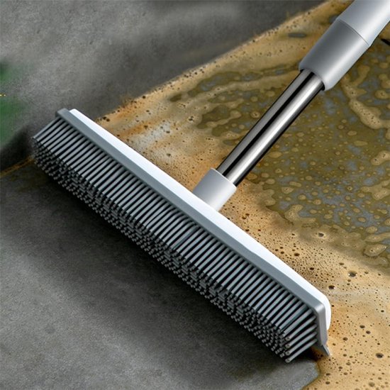 Rubberen Bezem met uitschuifbare steel 30cm - disposables