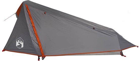 vidaXL - Tunneltent - 1-persoons - waterdicht - grijs - en - oranje van Vidaxl — afbeelding 4