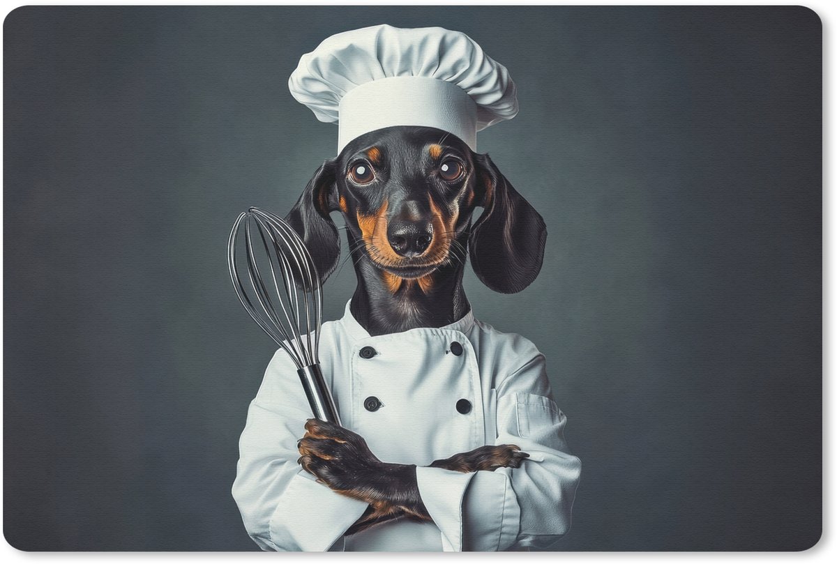 Muismat 27x18 cm - Mousepad Hond - Garde - Kok - Muismatten
