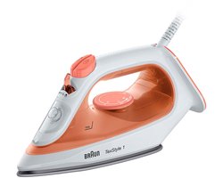 Braun TexStyle 1 SI1009OR - Stoomstrijkijzer - Eenvoudig Strijken - Lichtgewicht - Oranje