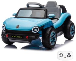 Volkswagen E-Buggy 12V Elektrische Kinderauto 1 tot 5 jaar – Officieel Gelicentieerde Off-Road Buggy met Afstandsbediening – Kinderauto met LED, Bluetooth & Kofferbak – Blauw
