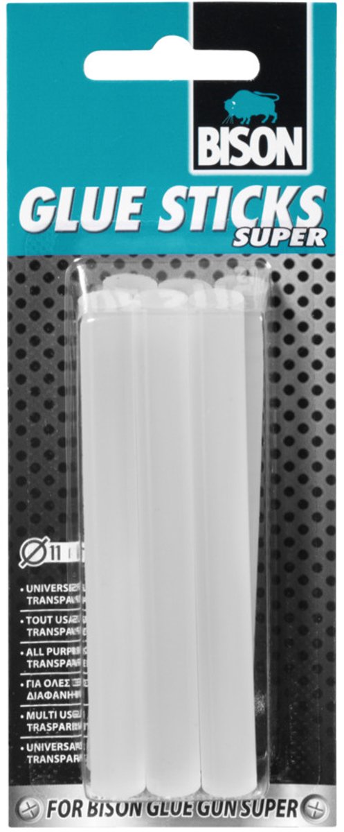 Bison Glue Sticks Super, hoge kwaliteit lijmpatronen, diameter 11mm, 6 stuks, repareren, bevestigen, afdichten en isoleren. 6 stuks, makkelijk in gebruik met de Bison Glue Gun Super — cadeau in Cadeau-ideeën - foto 3